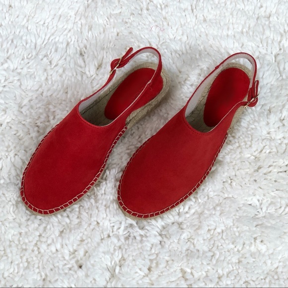 BEMBA EUROPA SUEDE SLINGBACK ESPADRILLES FLAT - Picture 2 of 6